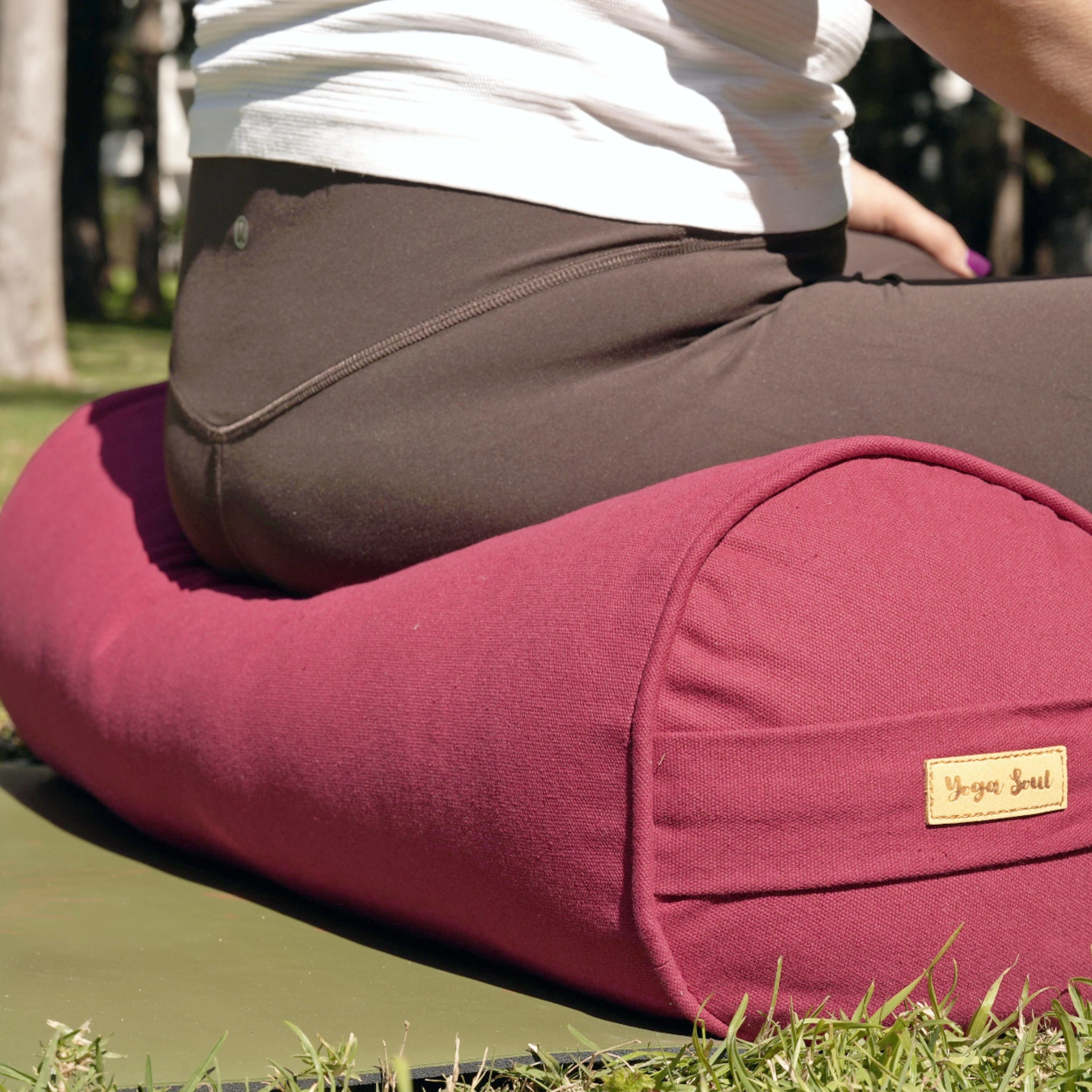 Round Yoga Bolster | Red