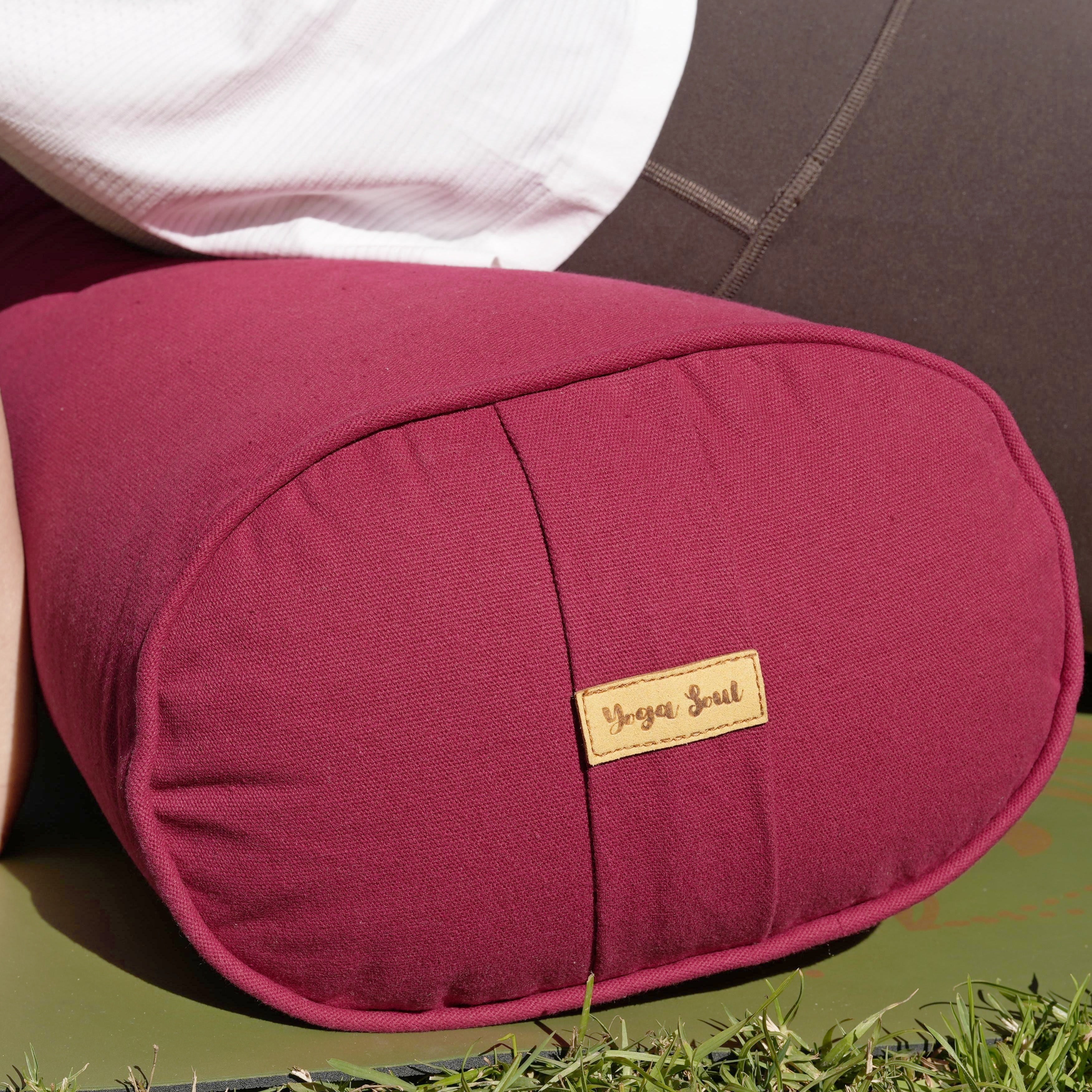 Oval Yoga Bolster | Lohita Red