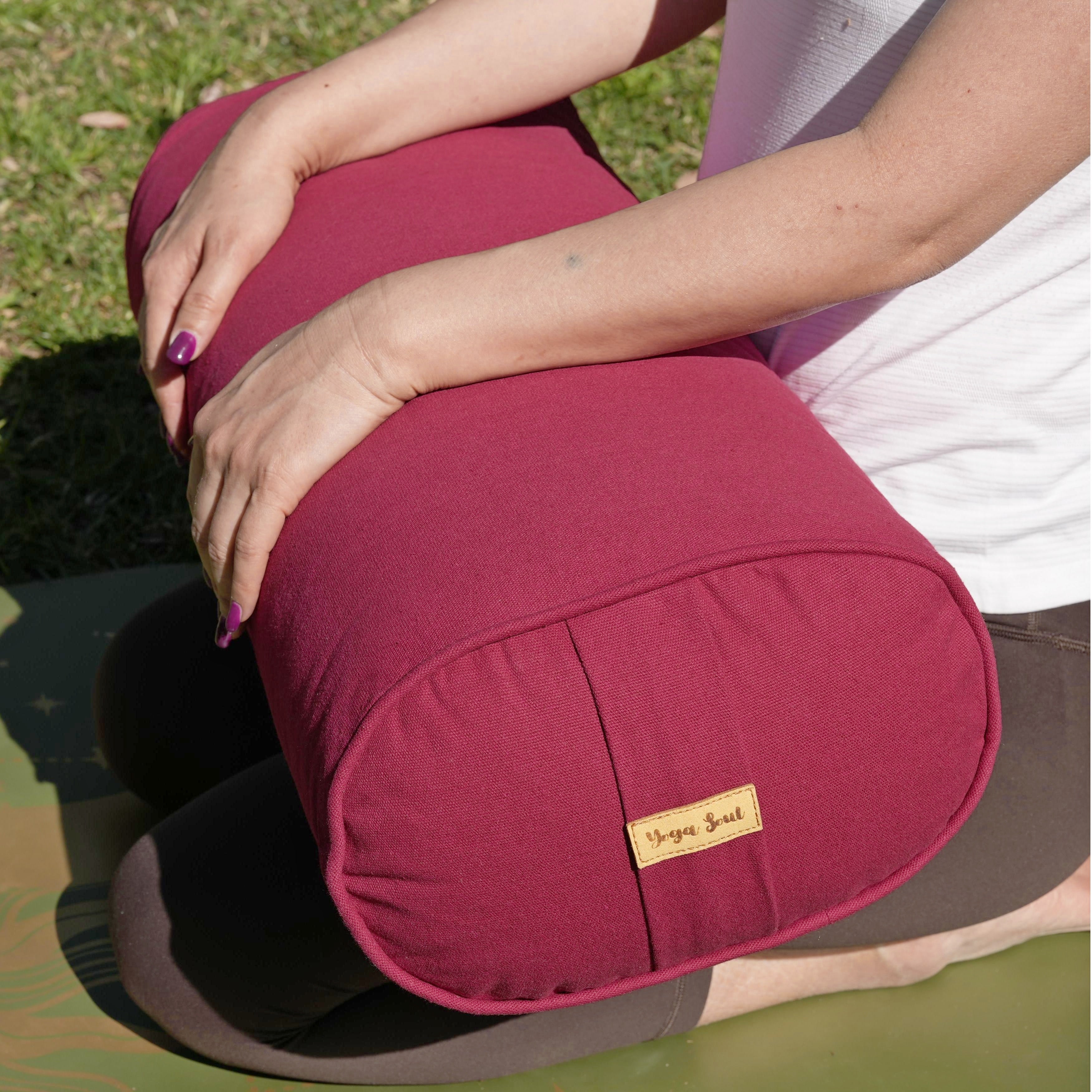 Oval Yoga Bolster | Lohita Red