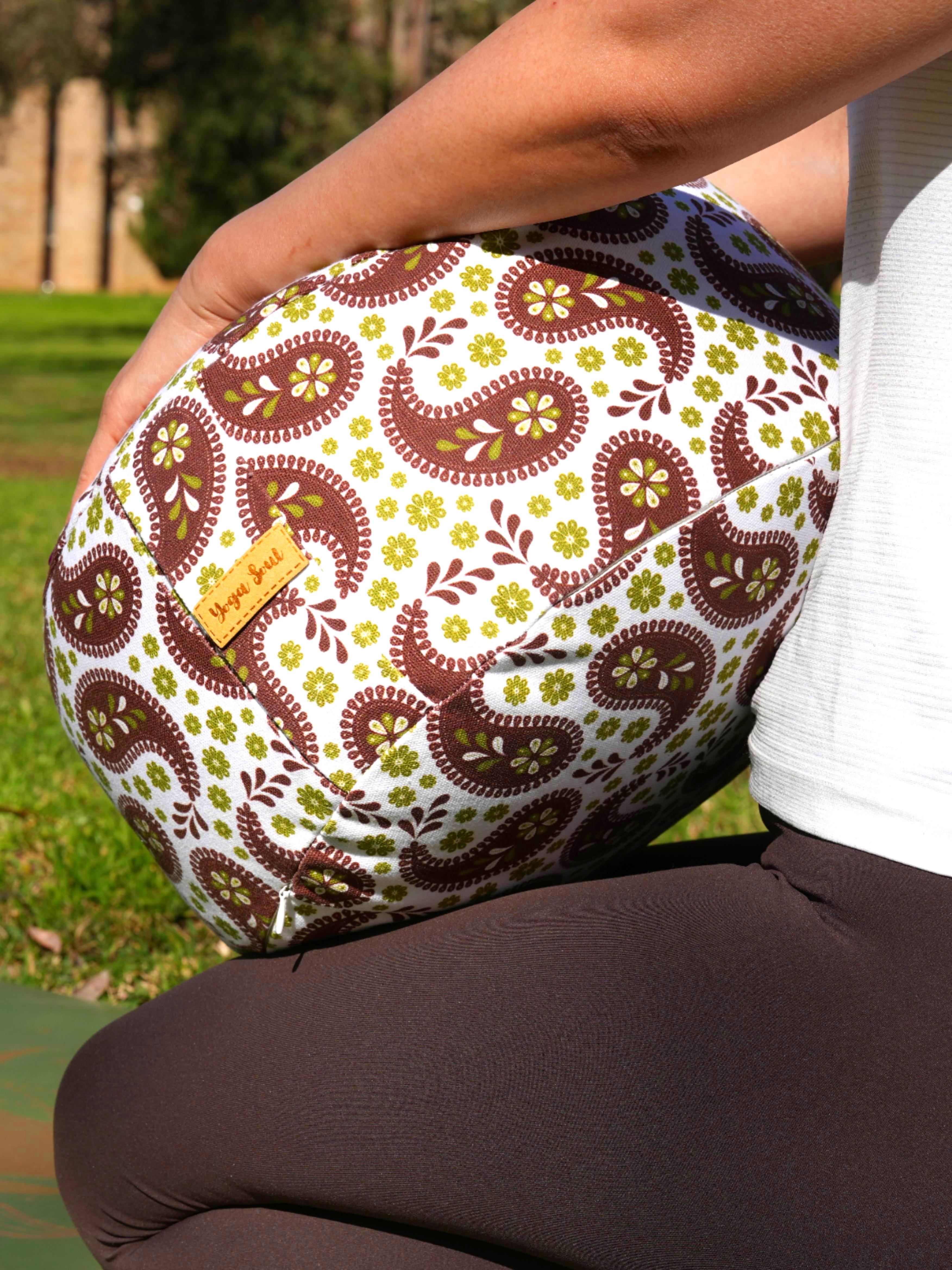 RONDO Meditation Cushion | Paisley | Chocolate