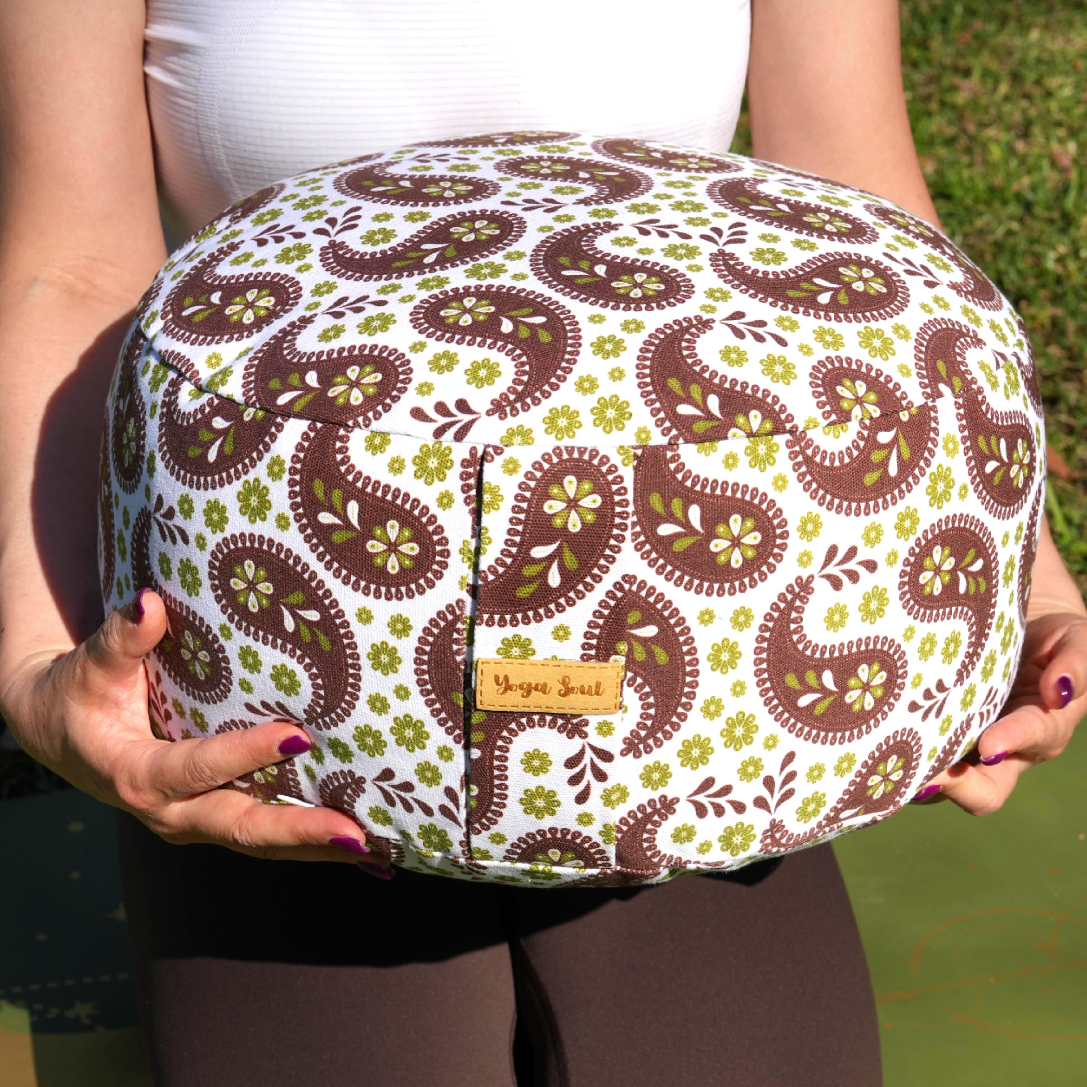 RONDO Meditation Cushion | Paisley | Chocolate