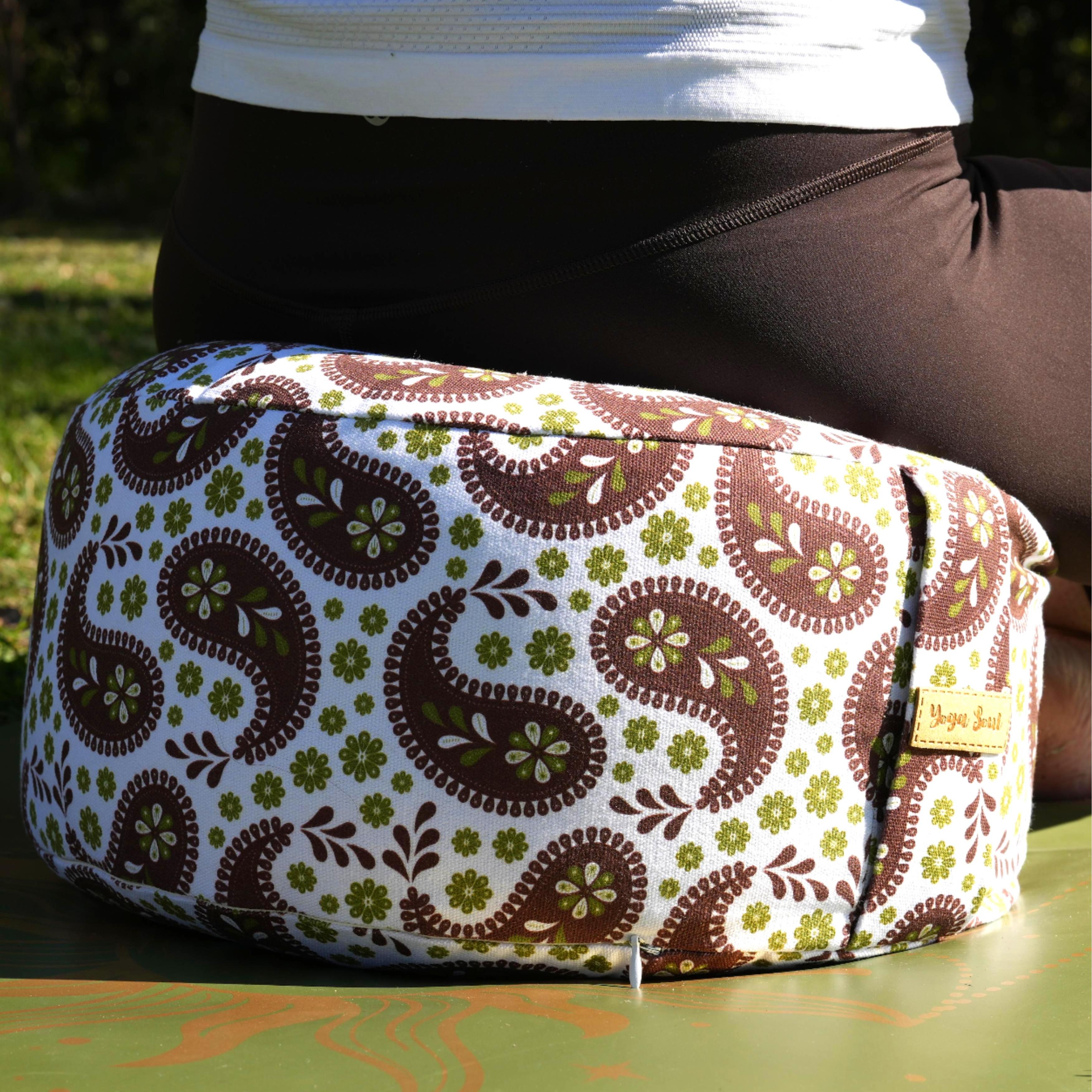 RONDO Meditation Cushion | Paisley | Chocolate