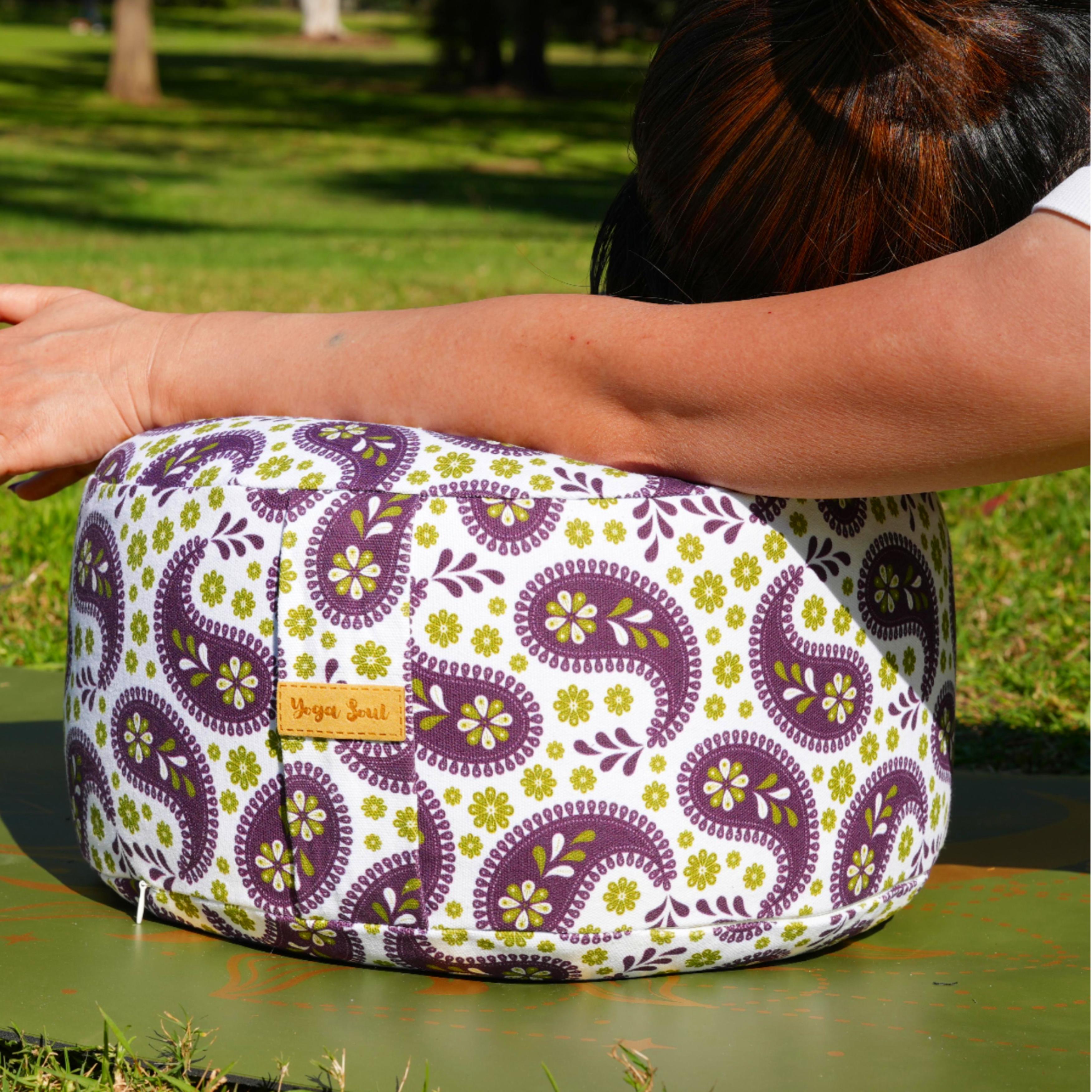 RONDO Meditation Cushion | Paisley | Purple
