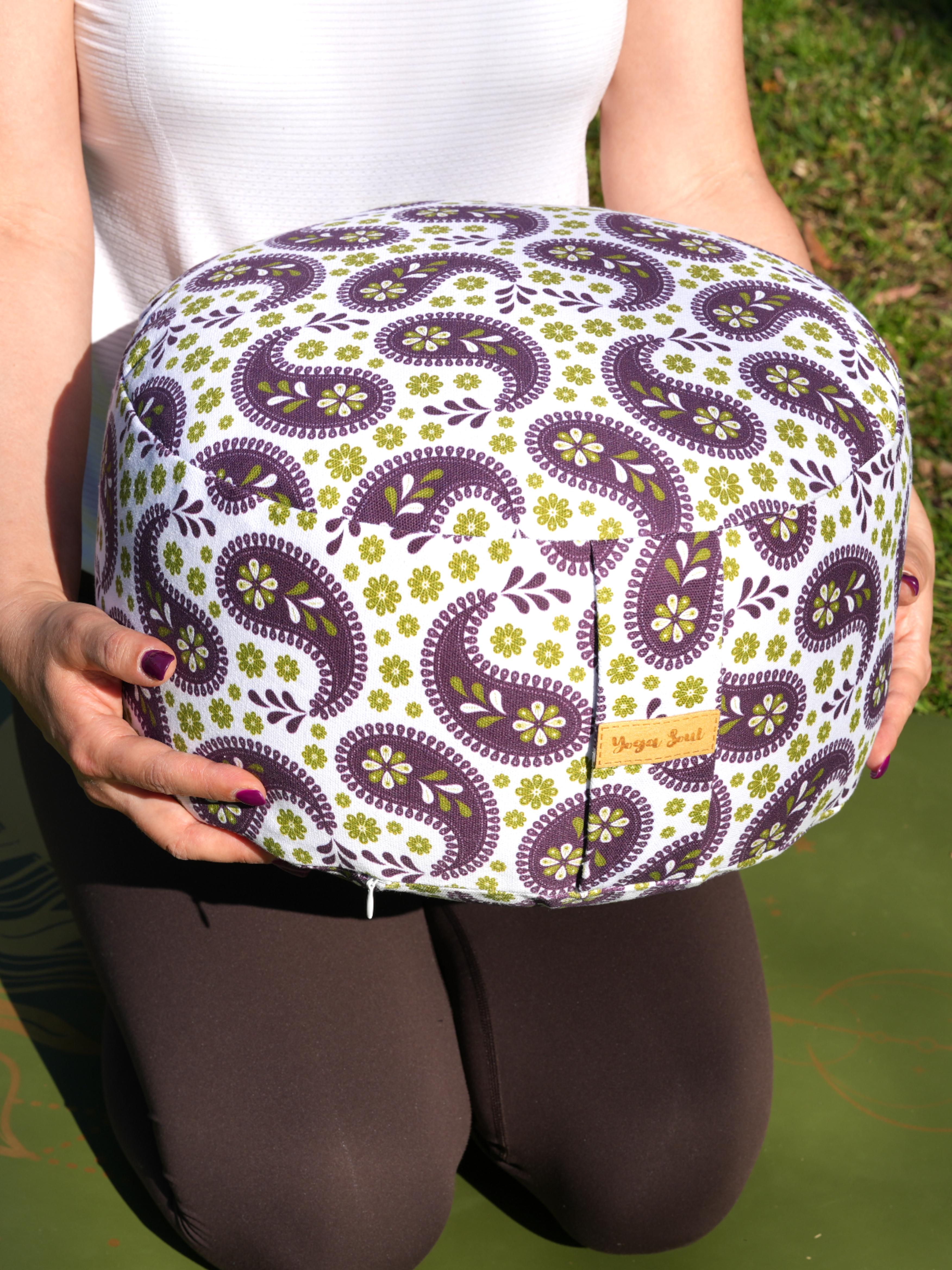 RONDO Meditation Cushion | Paisley | Purple