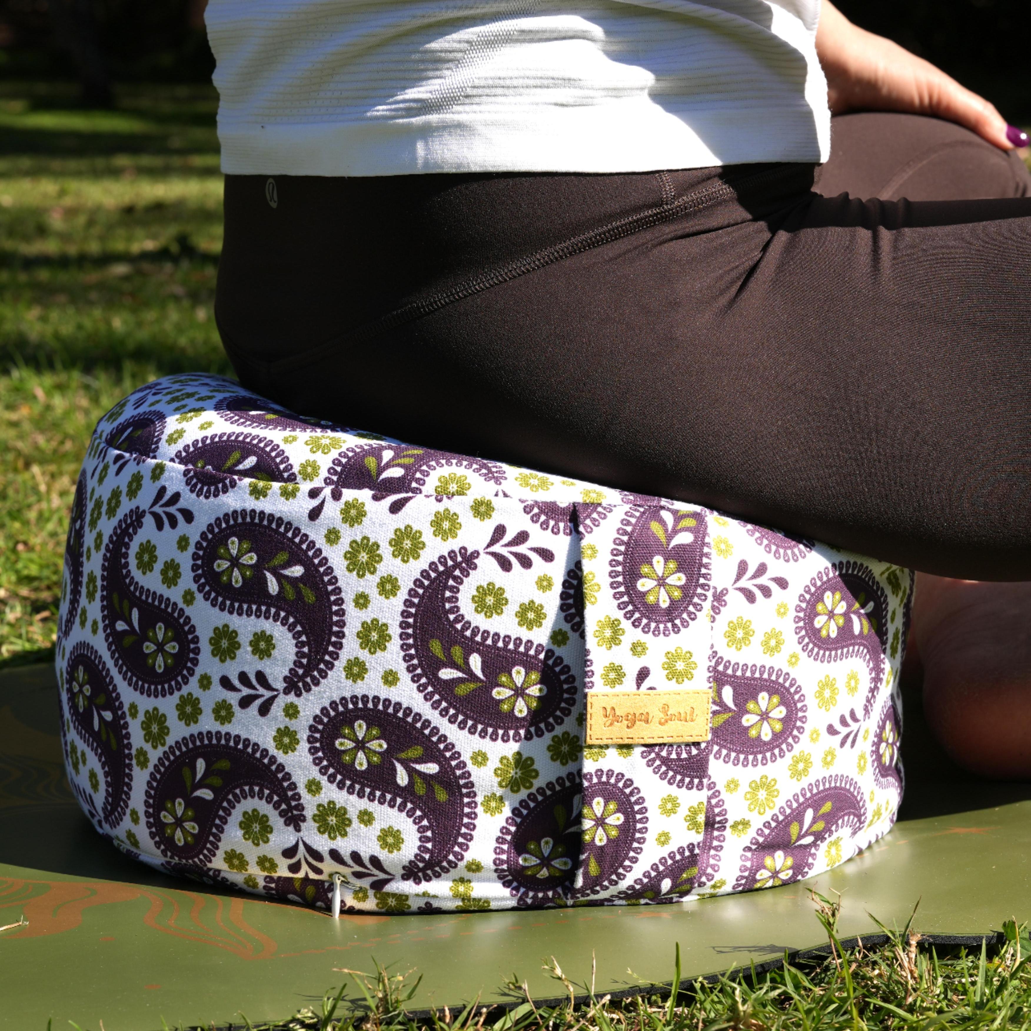 RONDO Meditation Cushion | Paisley | Purple
