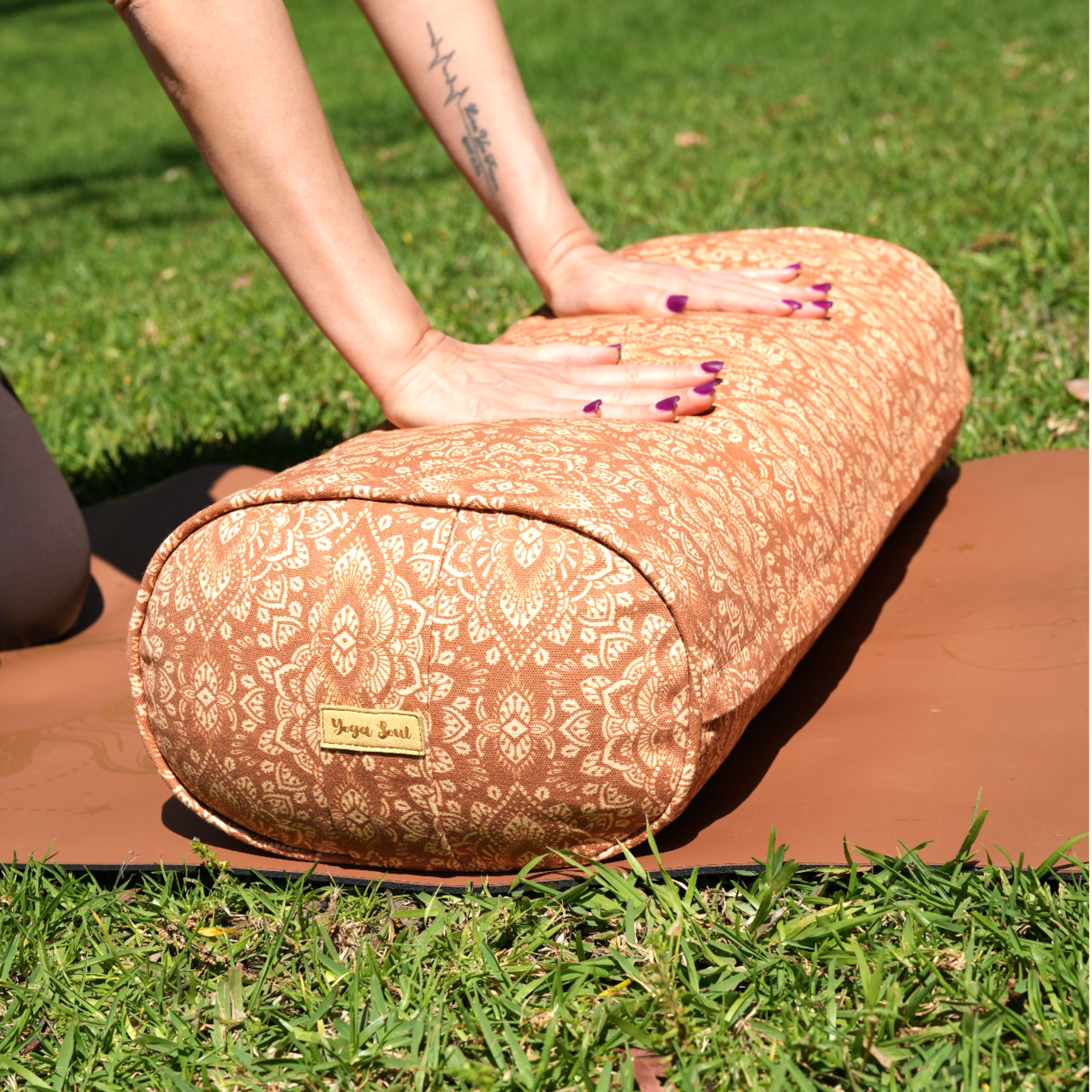 Oval Yoga Bolster | Mandala | Caramel