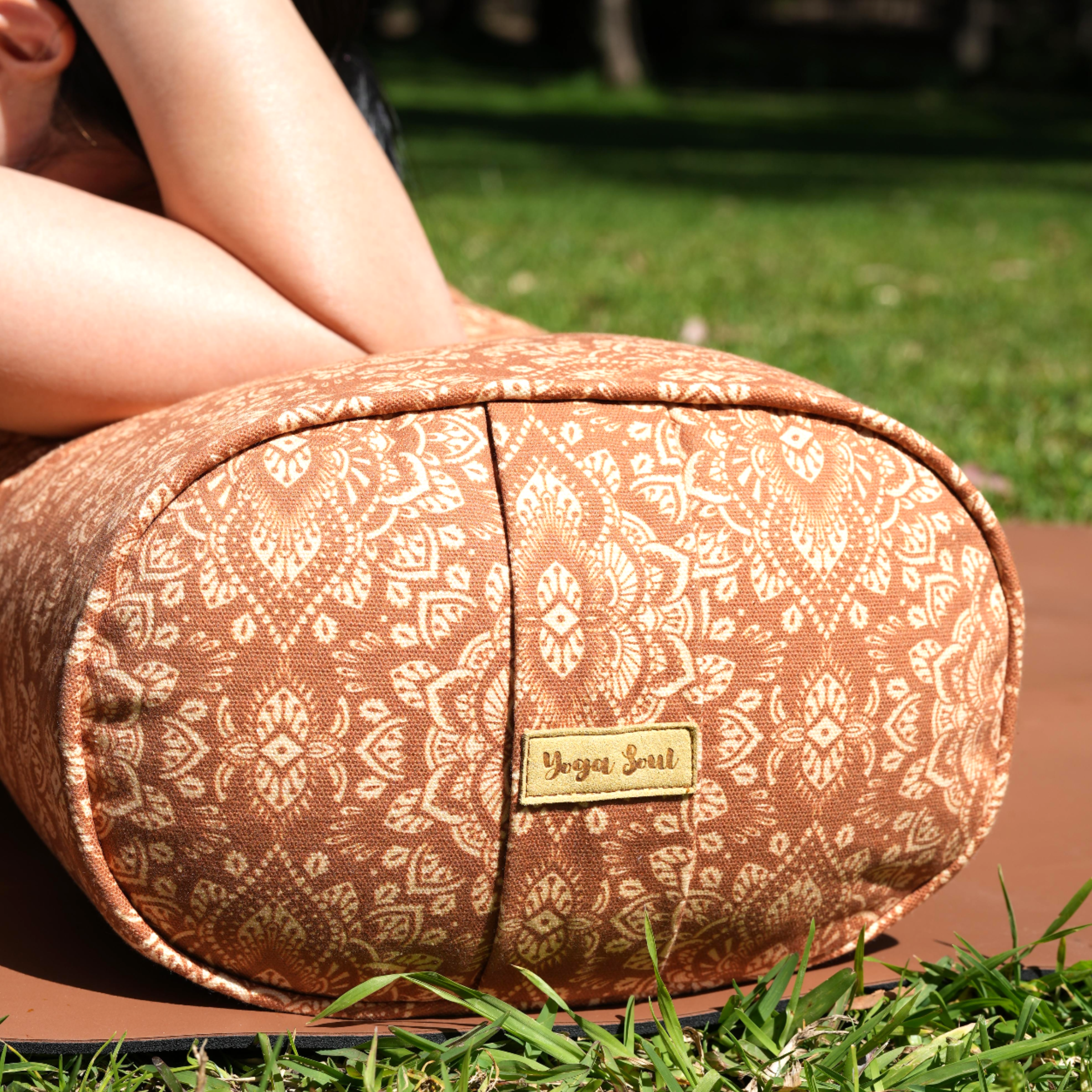 Oval Yoga Bolster | Mandala | Caramel