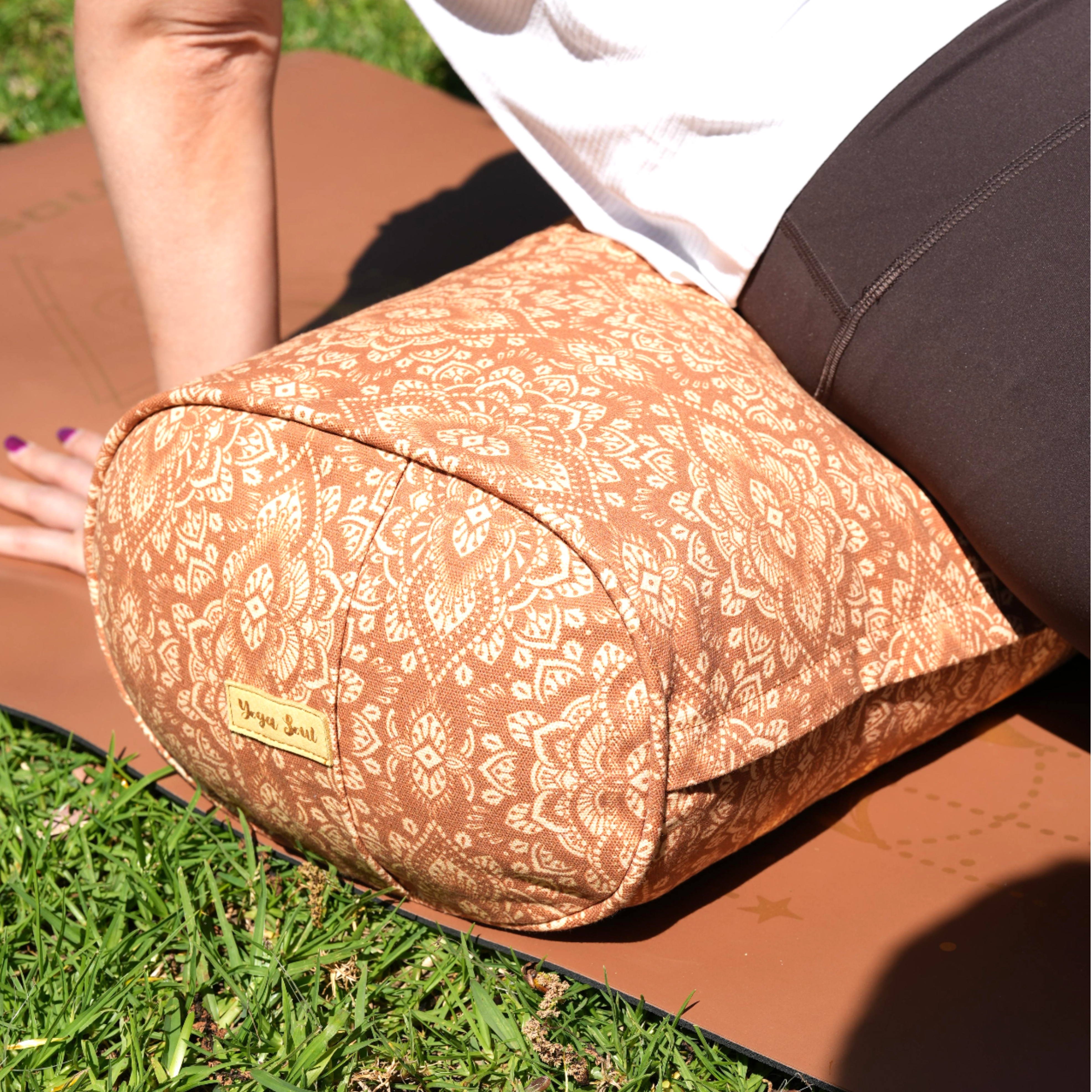 Oval Yoga Bolster | Mandala | Caramel