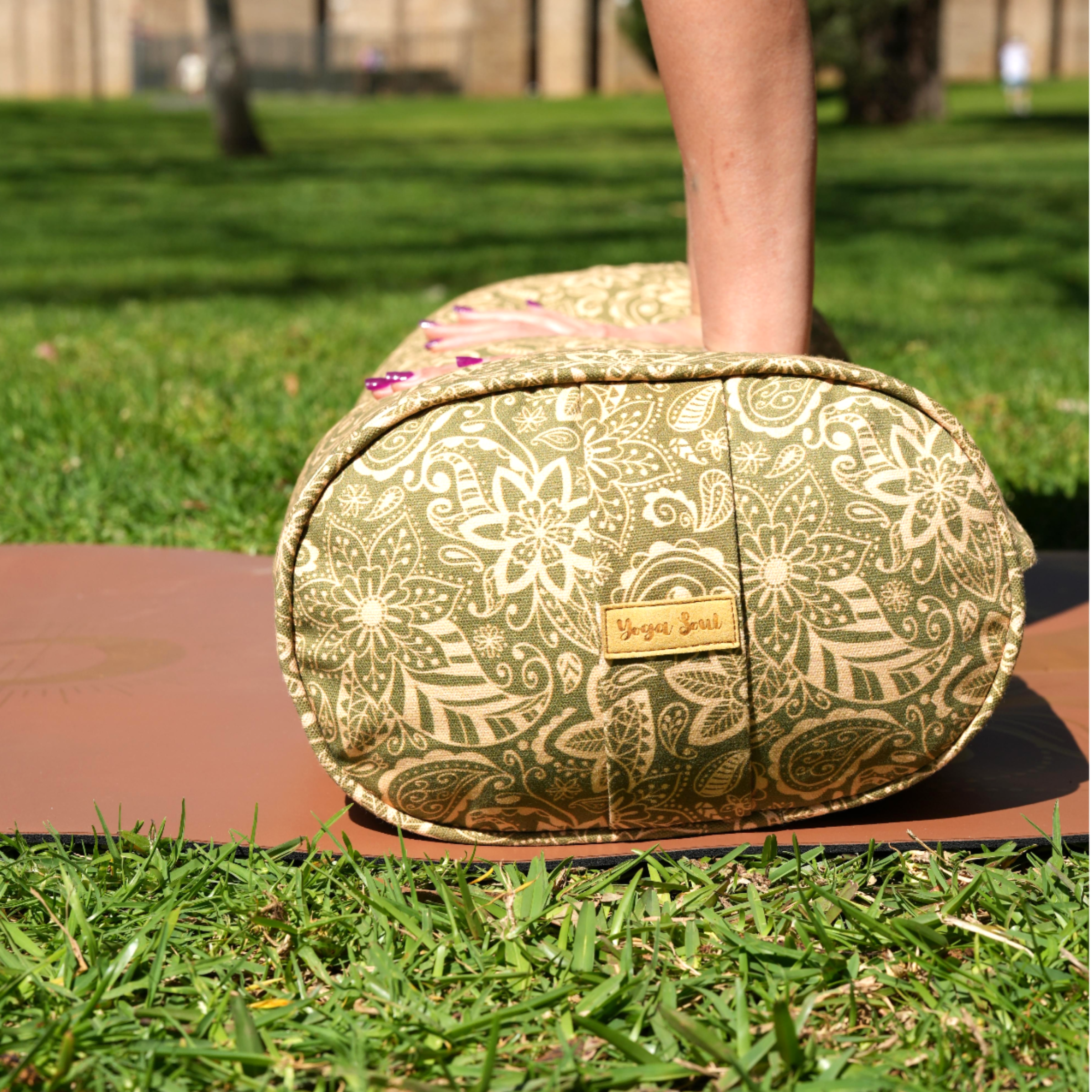 Oval Yoga Bolster | StarFlower | Olive