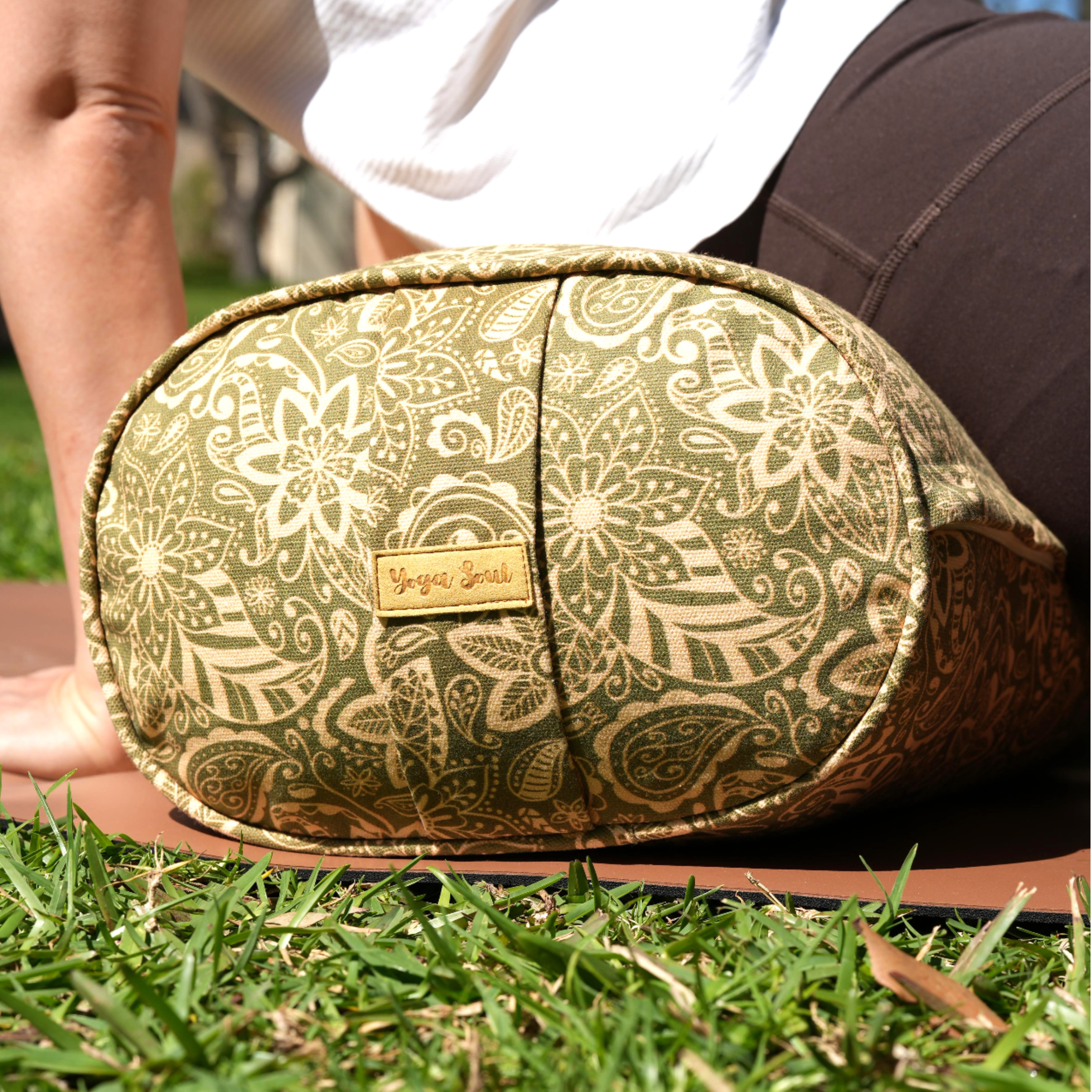 Oval Yoga Bolster | StarFlower | Olive