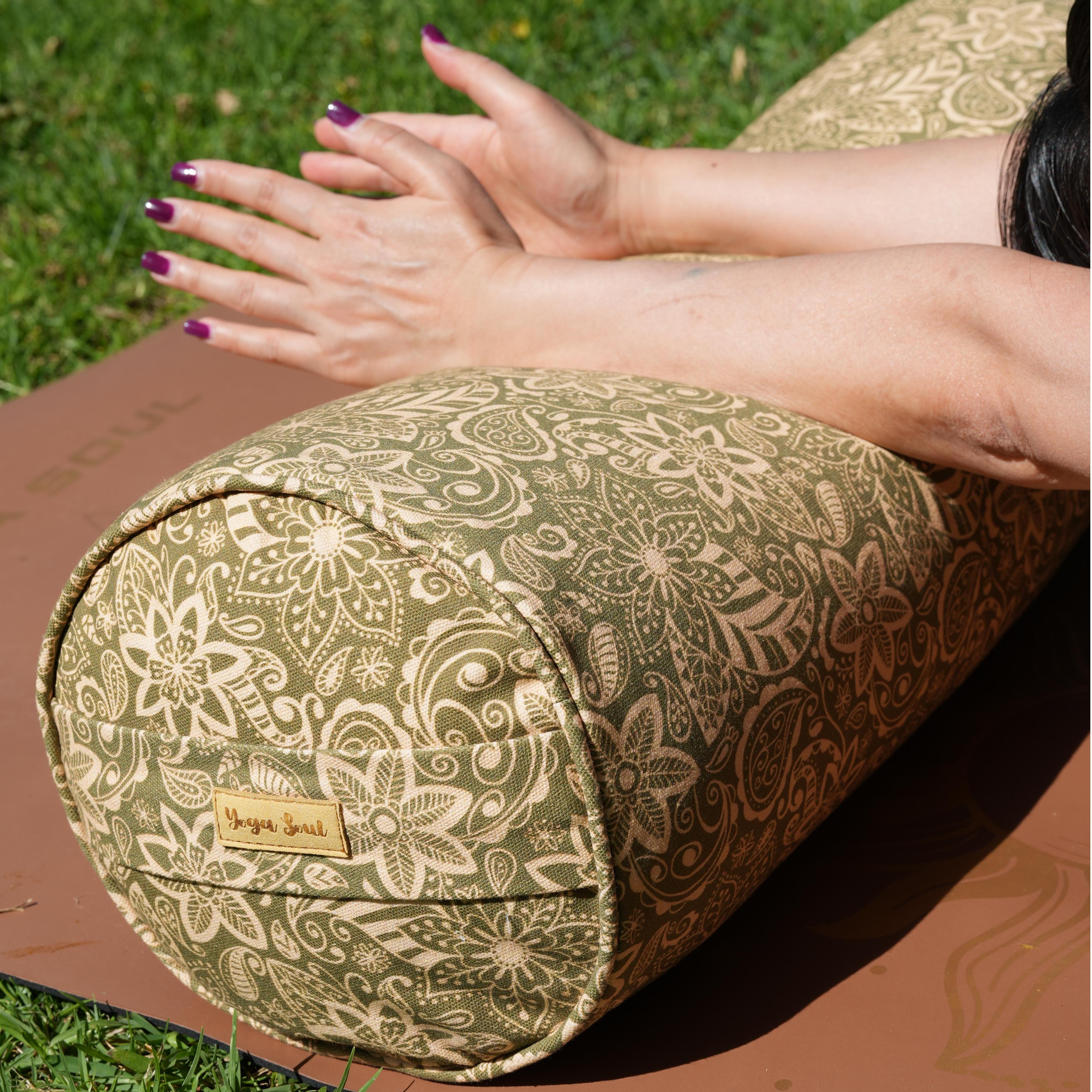Round Yoga Bolster | StarFlower | Olive
