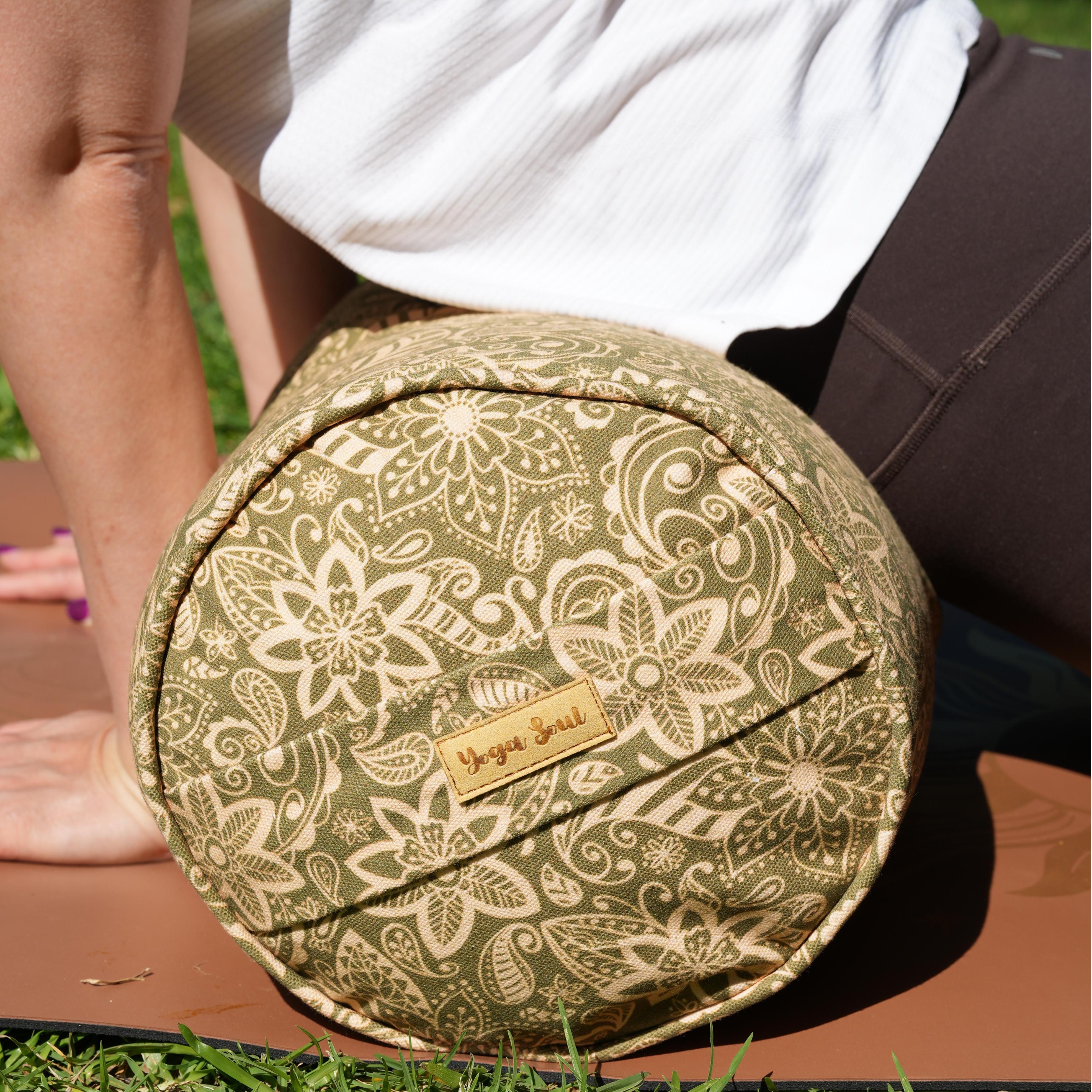 Round Yoga Bolster | StarFlower | Olive