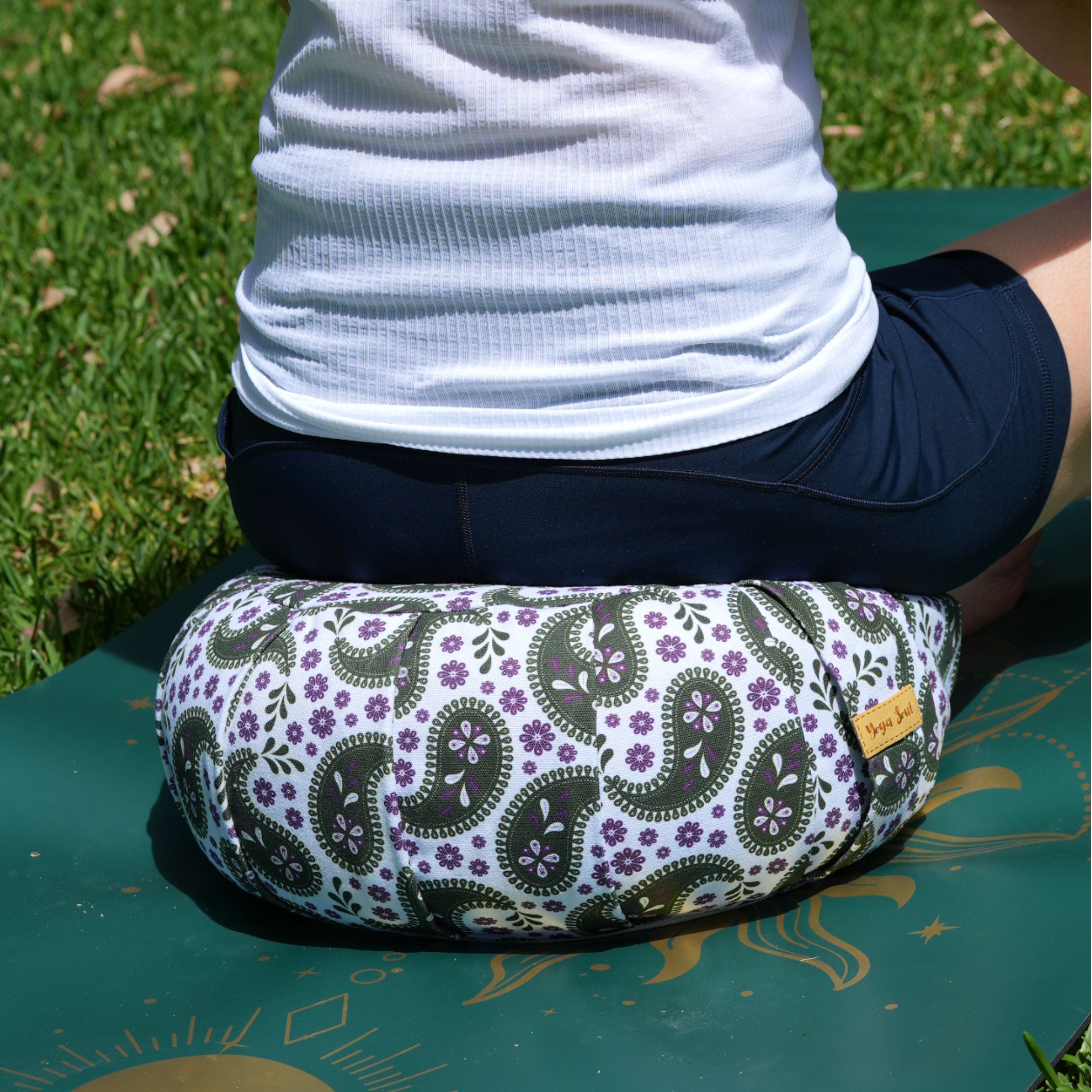 ZAFU Meditation Cushion | Paisley | Trekking Green