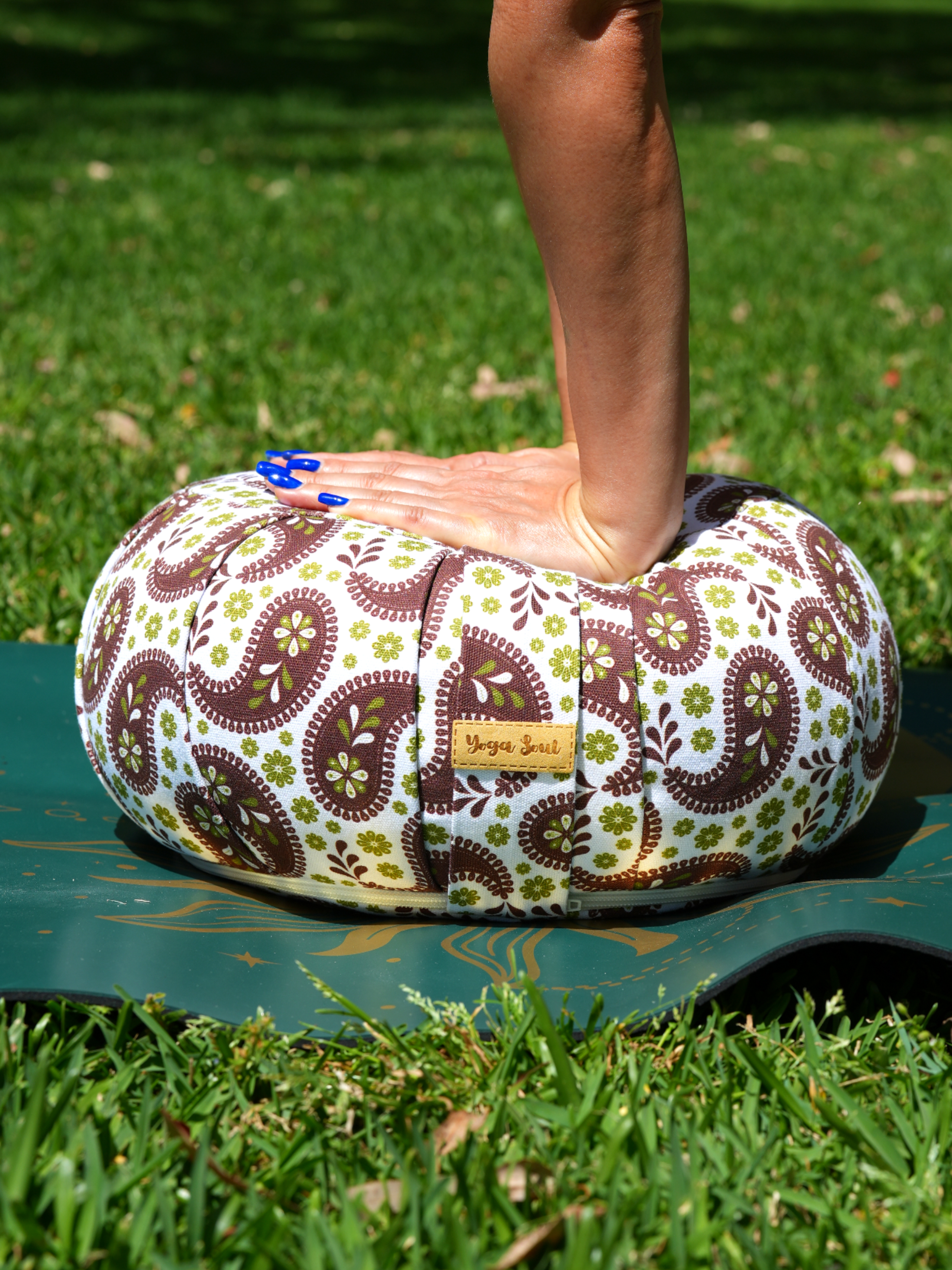 ZAFU Meditation Cushion | Paisley | Chocolate