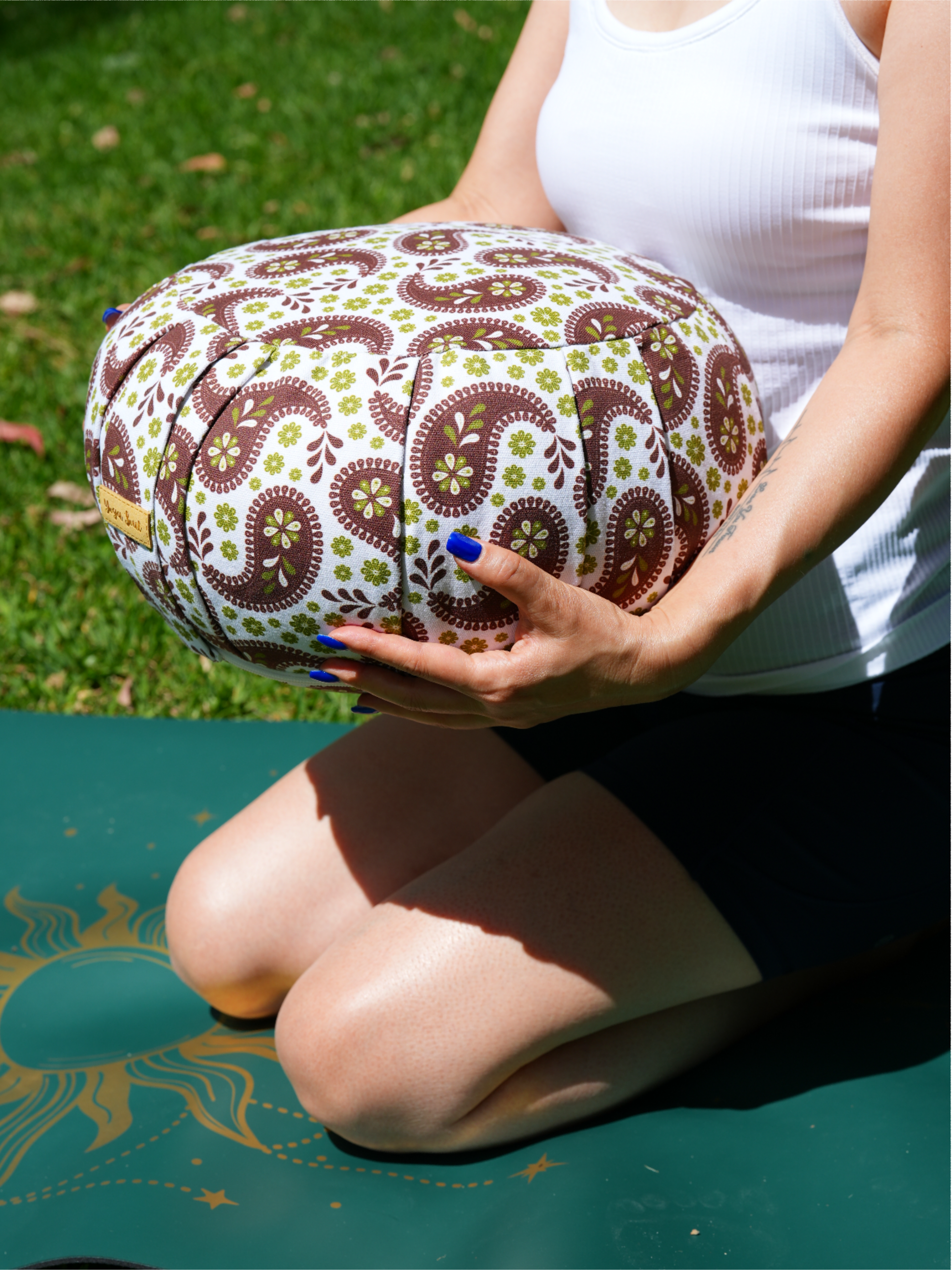 ZAFU Meditation Cushion | Paisley | Chocolate