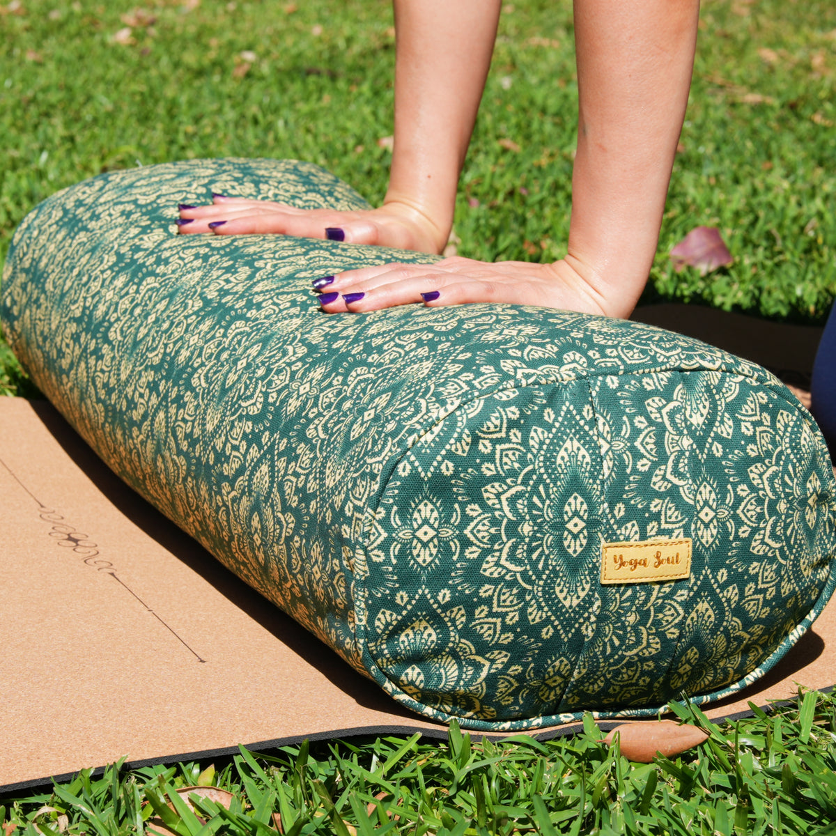 Oval Yoga Bolster | Mandala | Trekking Green