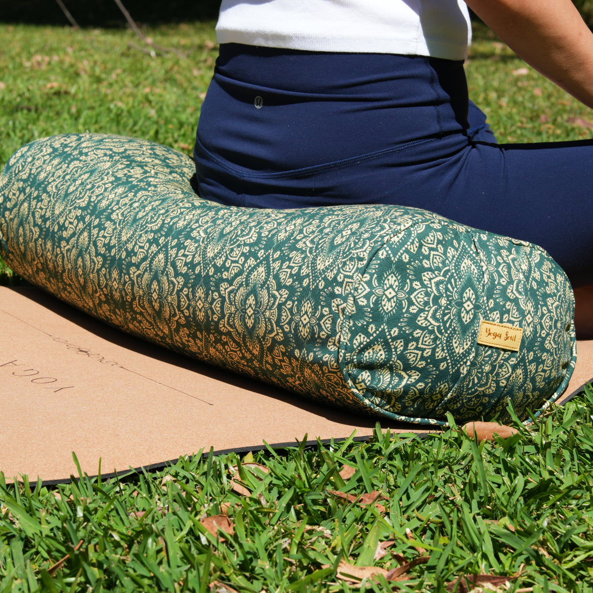 Oval Yoga Bolster | Mandala | Trekking Green