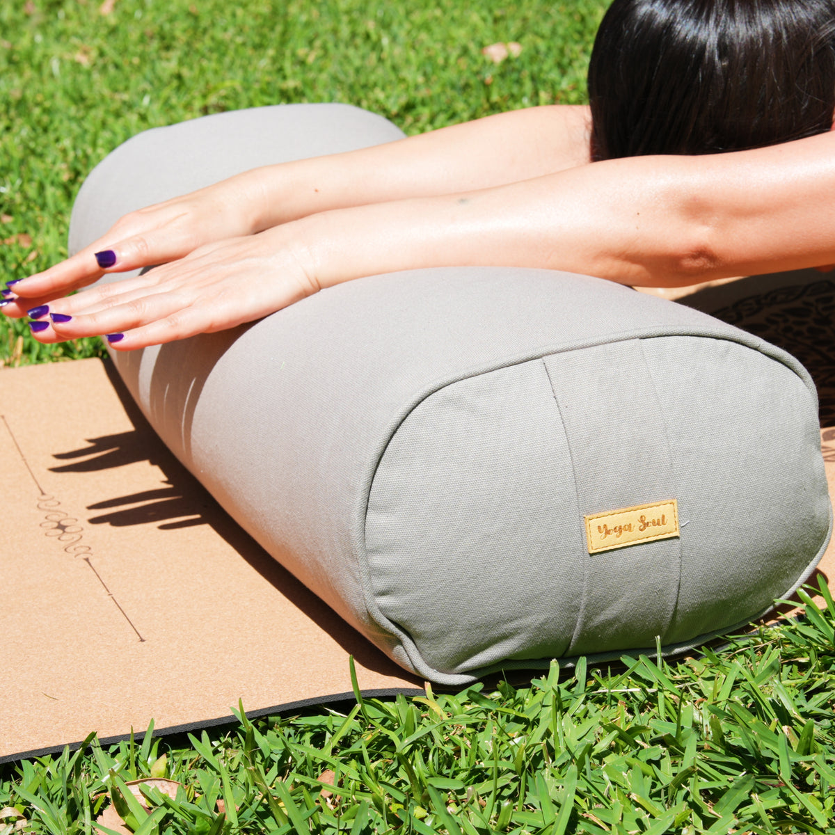 Oval Yoga Bolster | Phantom Grey