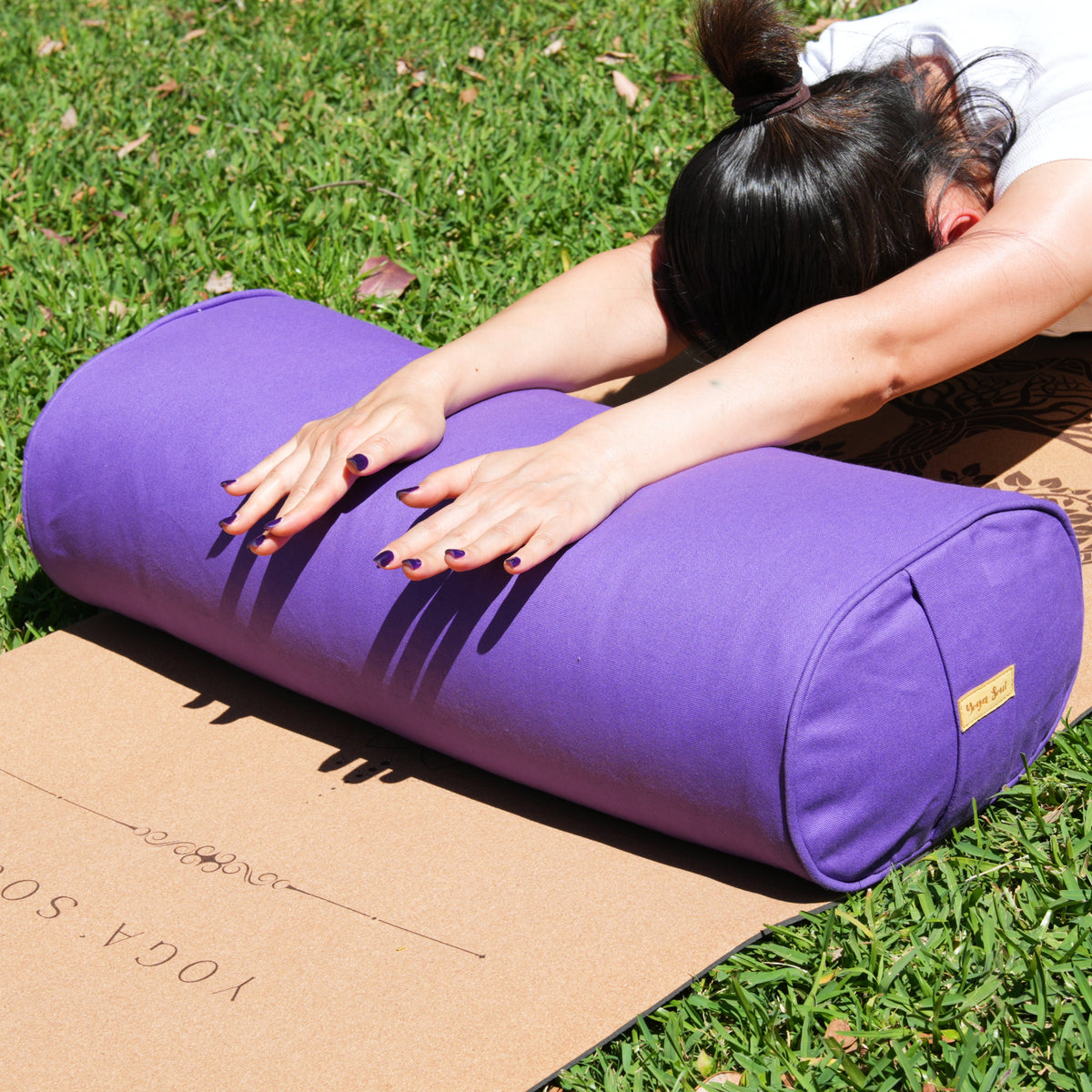 Oval Yoga Bolster | Lilac Violet
