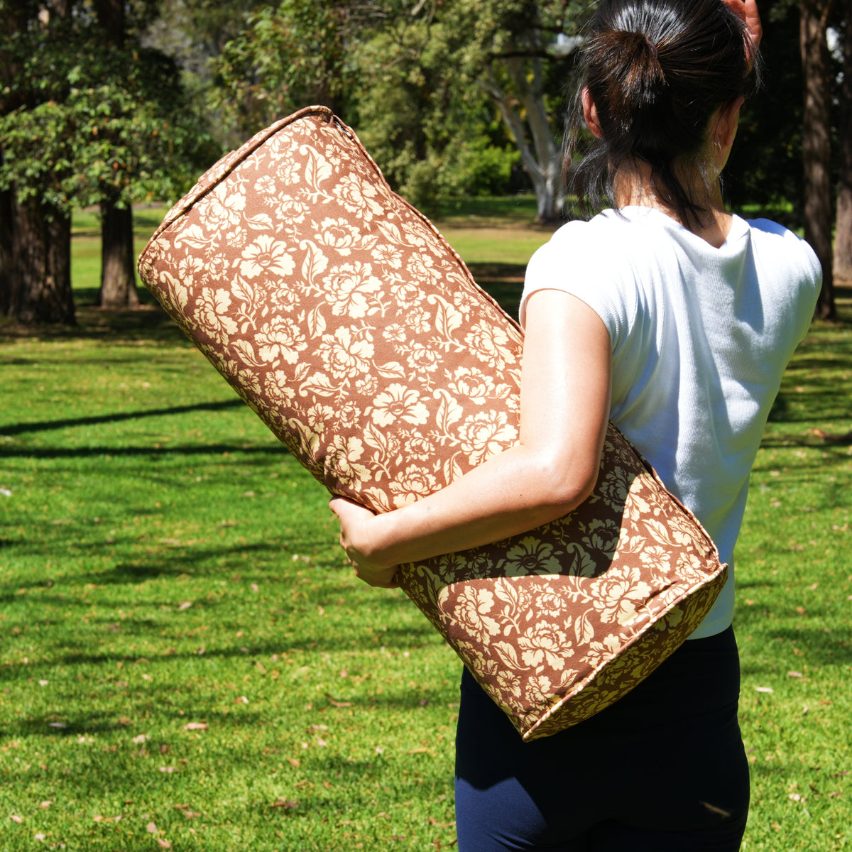 Oval Yoga Bolster | Ananda Rose | Caramel