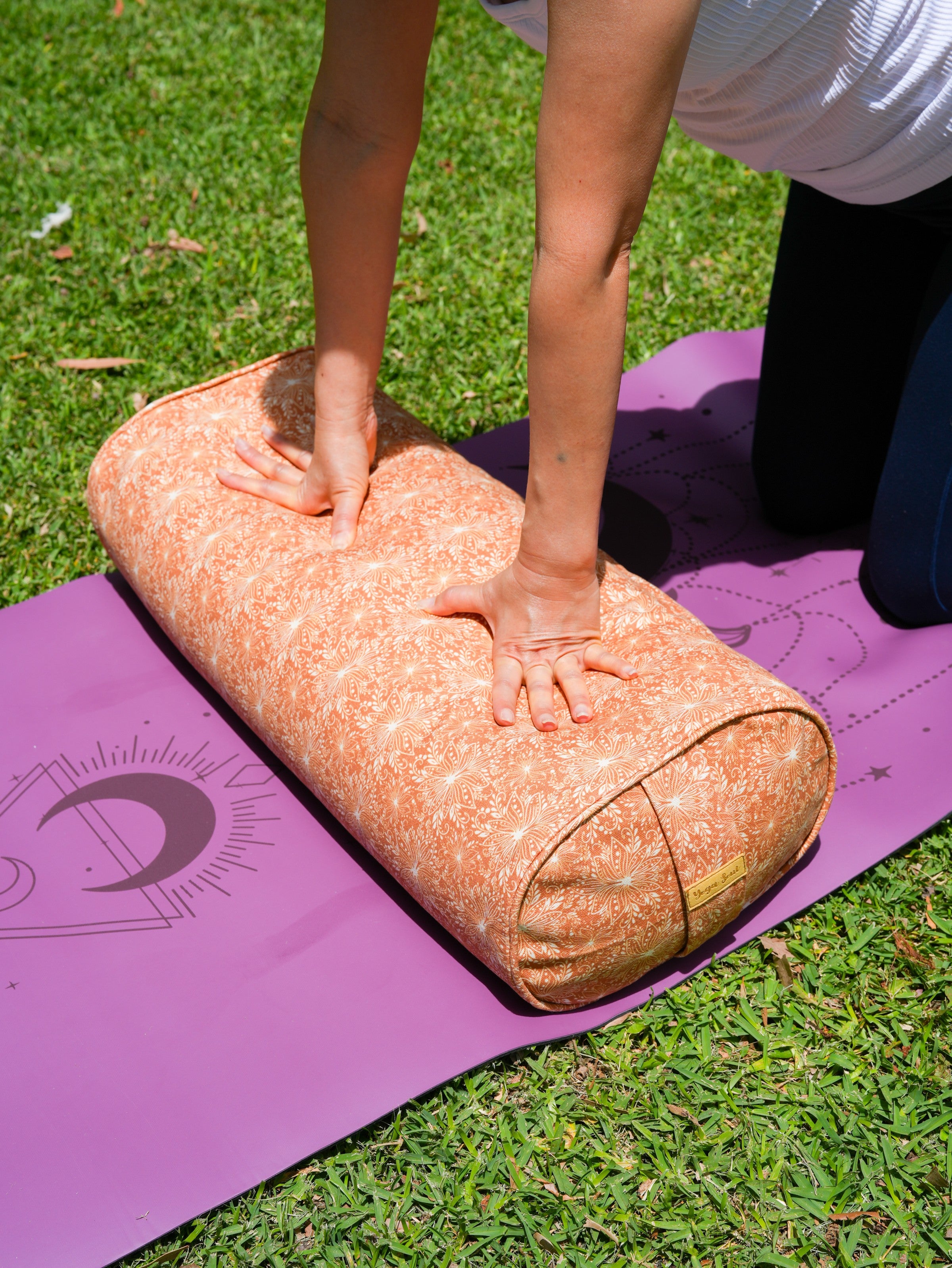 Oval Yoga Bolster | Lotus | Earth