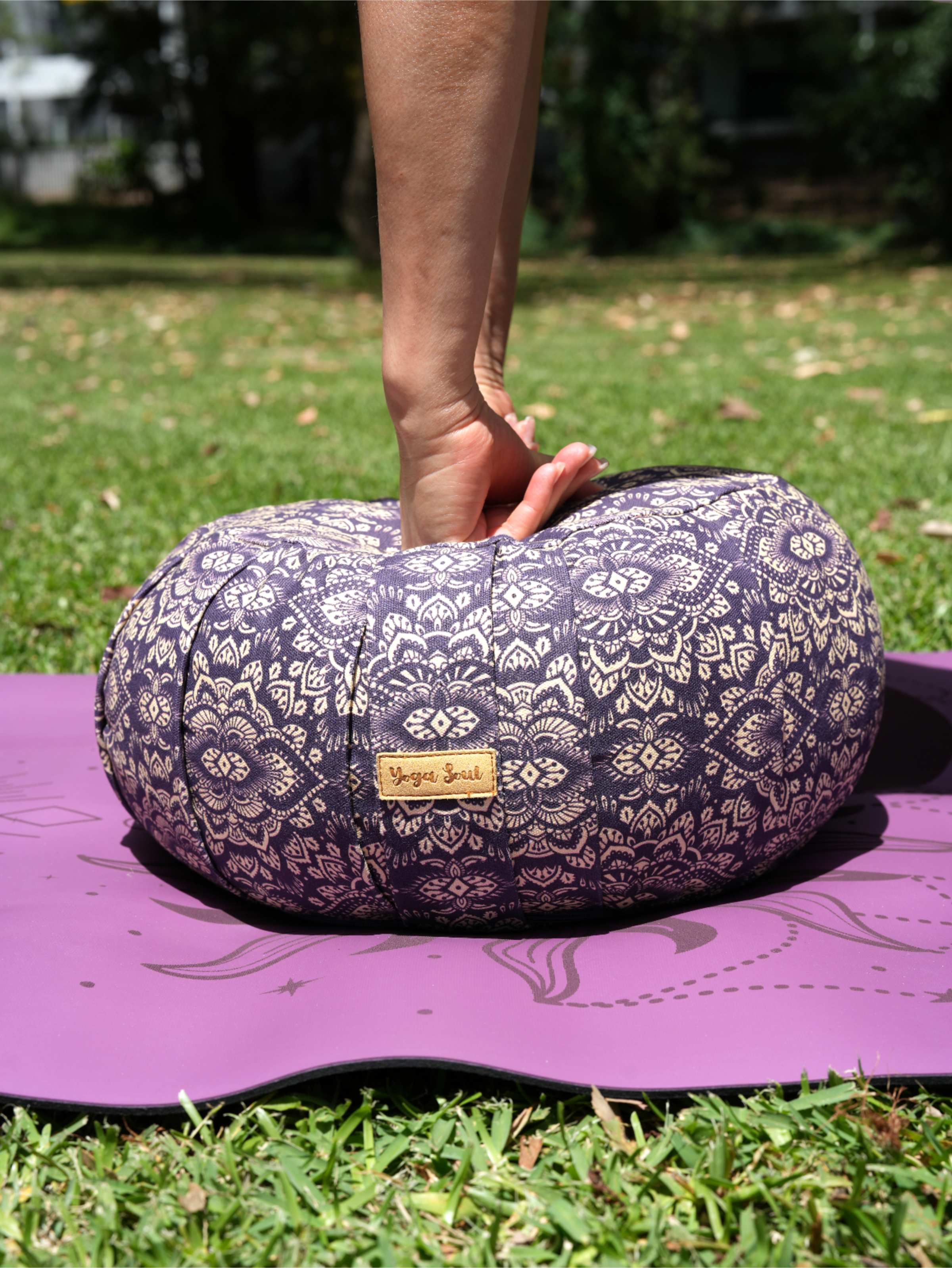 ZAFU Meditation Cushion | Mandala | Deep Purple
