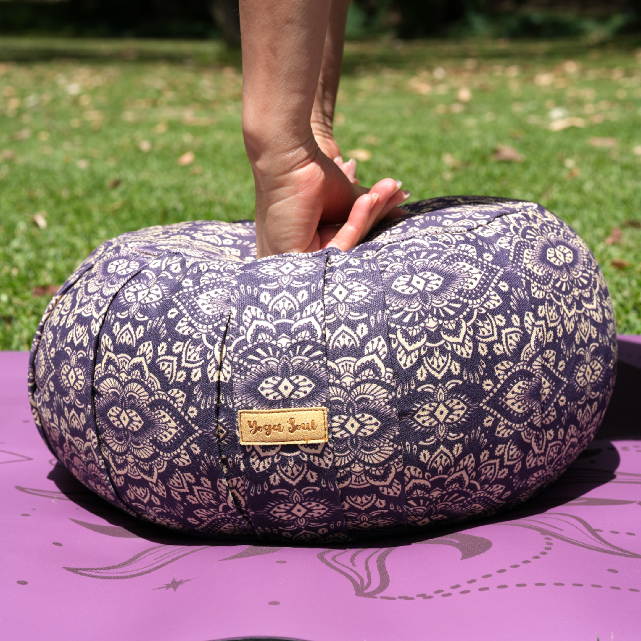 ZAFU Meditation Cushion | Mandala | Deep Purple