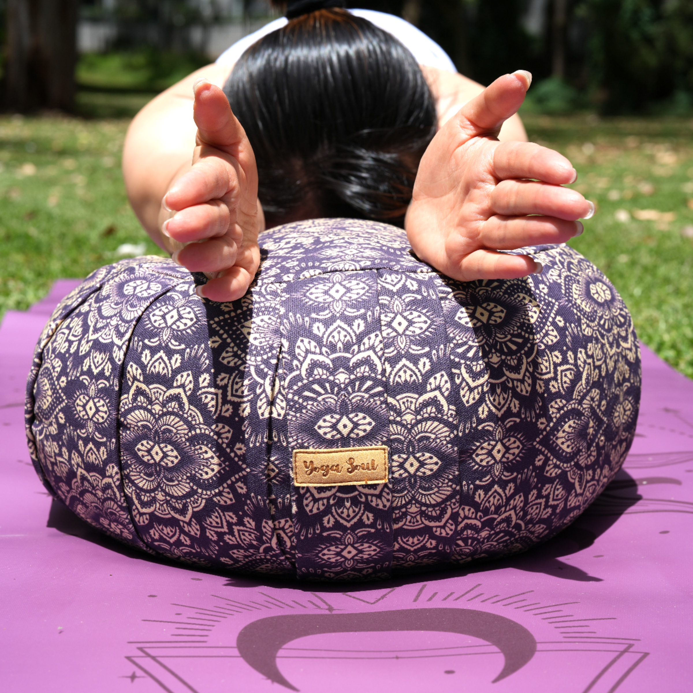 ZAFU Meditation Cushion | Mandala | Deep Purple