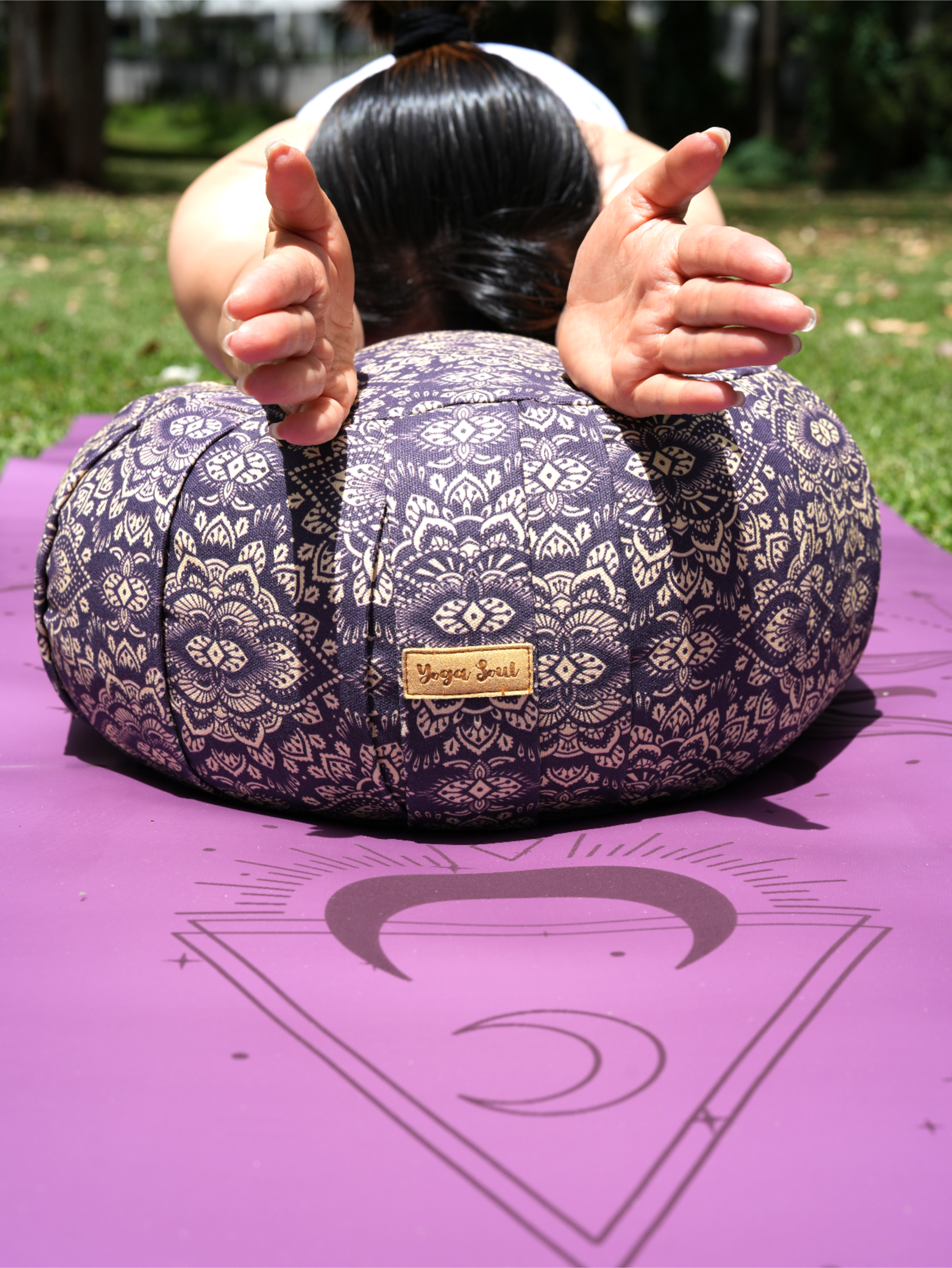 ZAFU Meditation Cushion | Mandala | Deep Purple