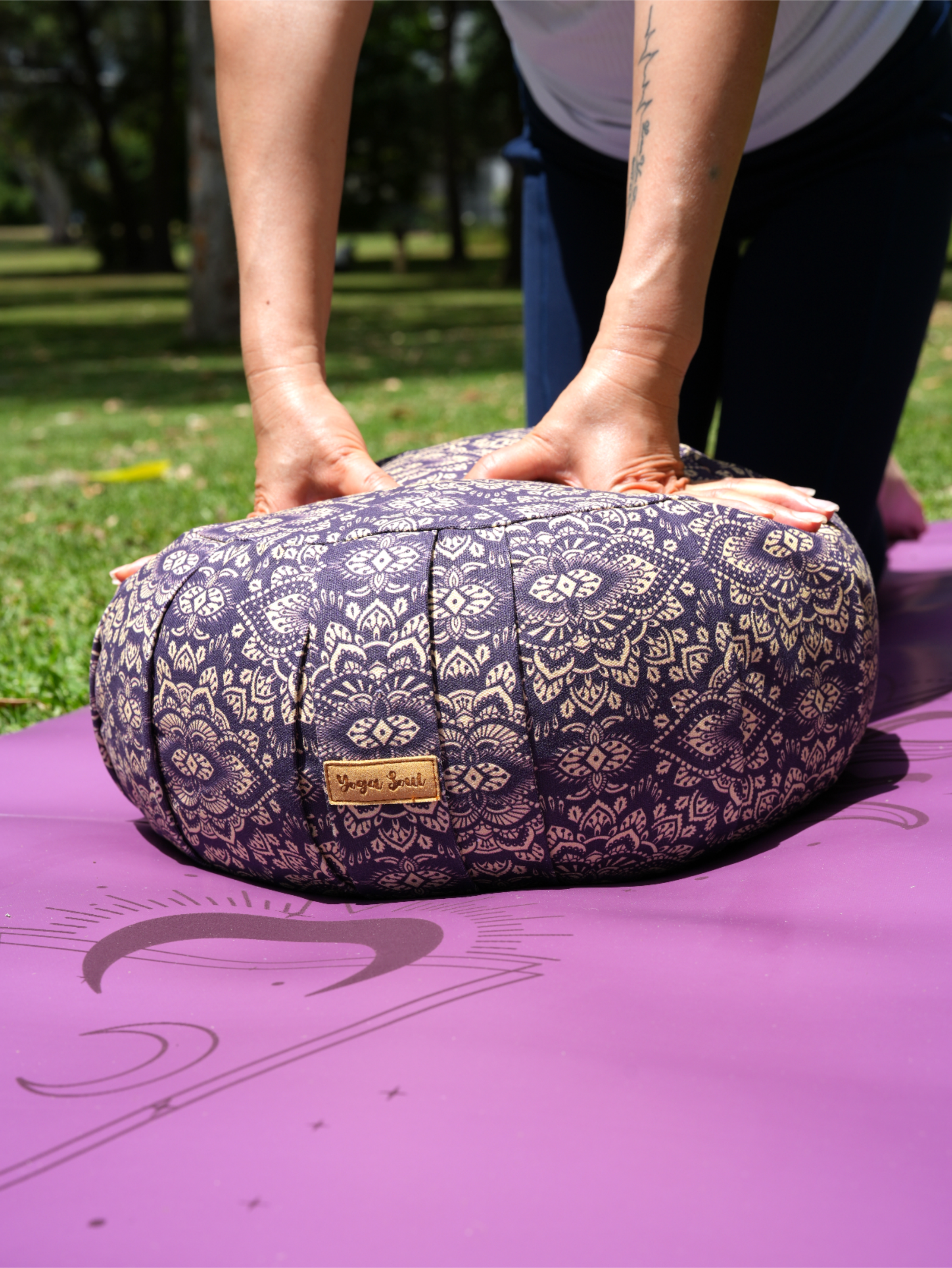 ZAFU Meditation Cushion | Mandala | Deep Purple
